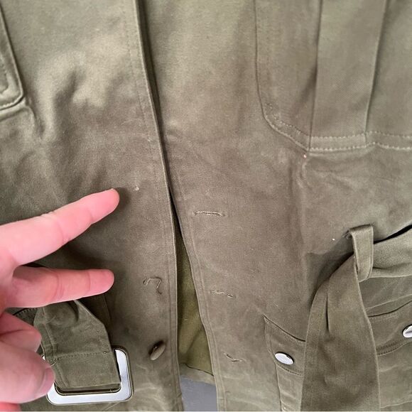 *missing two buttons* Revolve x SuperDown Trista Belted Jacket in Olive | Size S - Picture 8 of 12